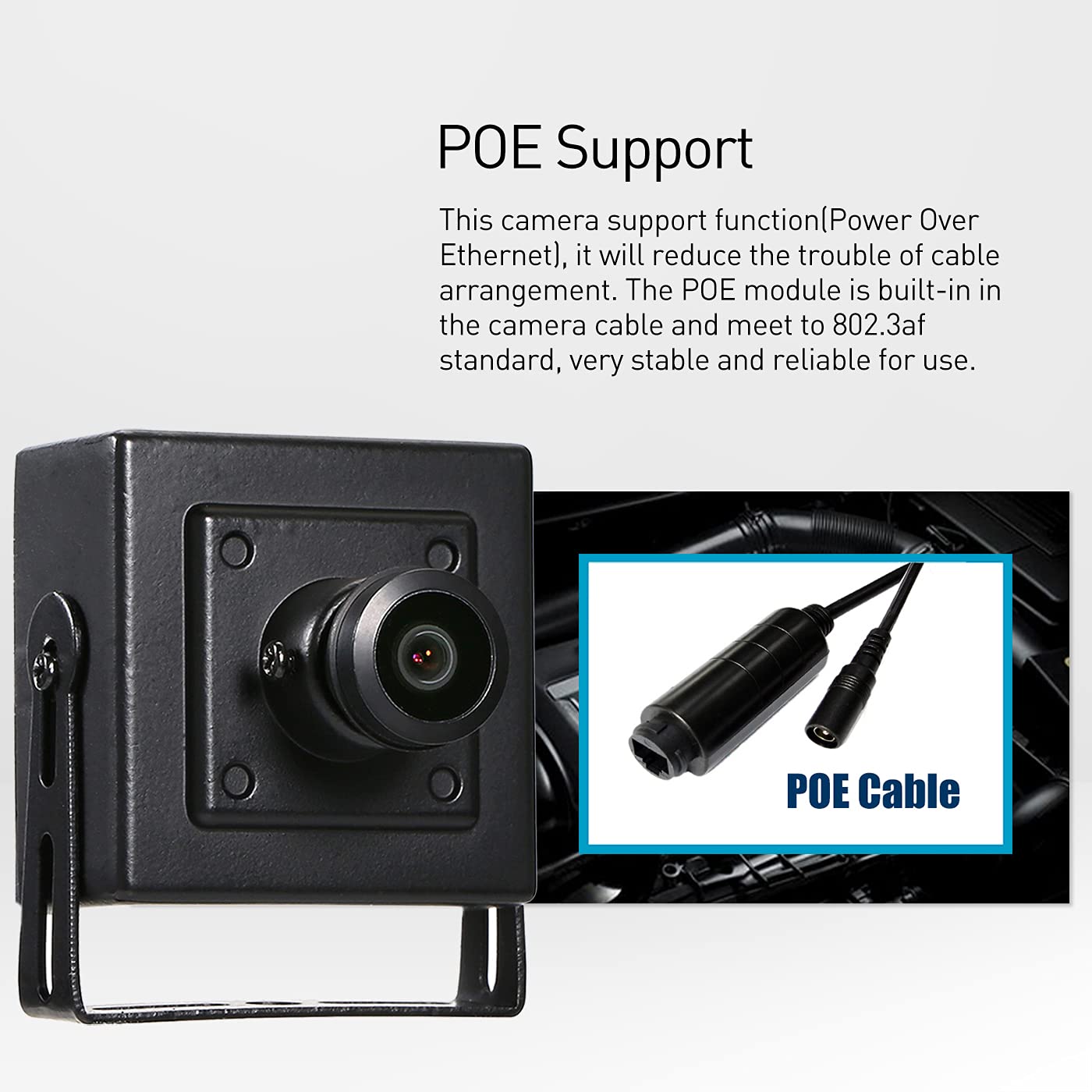 Revotech Mini Fisheye Poe Ip Camera, Hd 3Mp Indoor Security Camera 1.44Mm Lens 180 Degree Wide Angle P2P Remote View Cctv Video